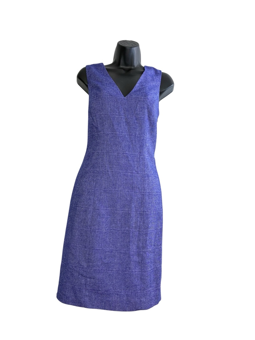 Banana Republic Sleeveless V-Neck Wool Blend Sheath Dress